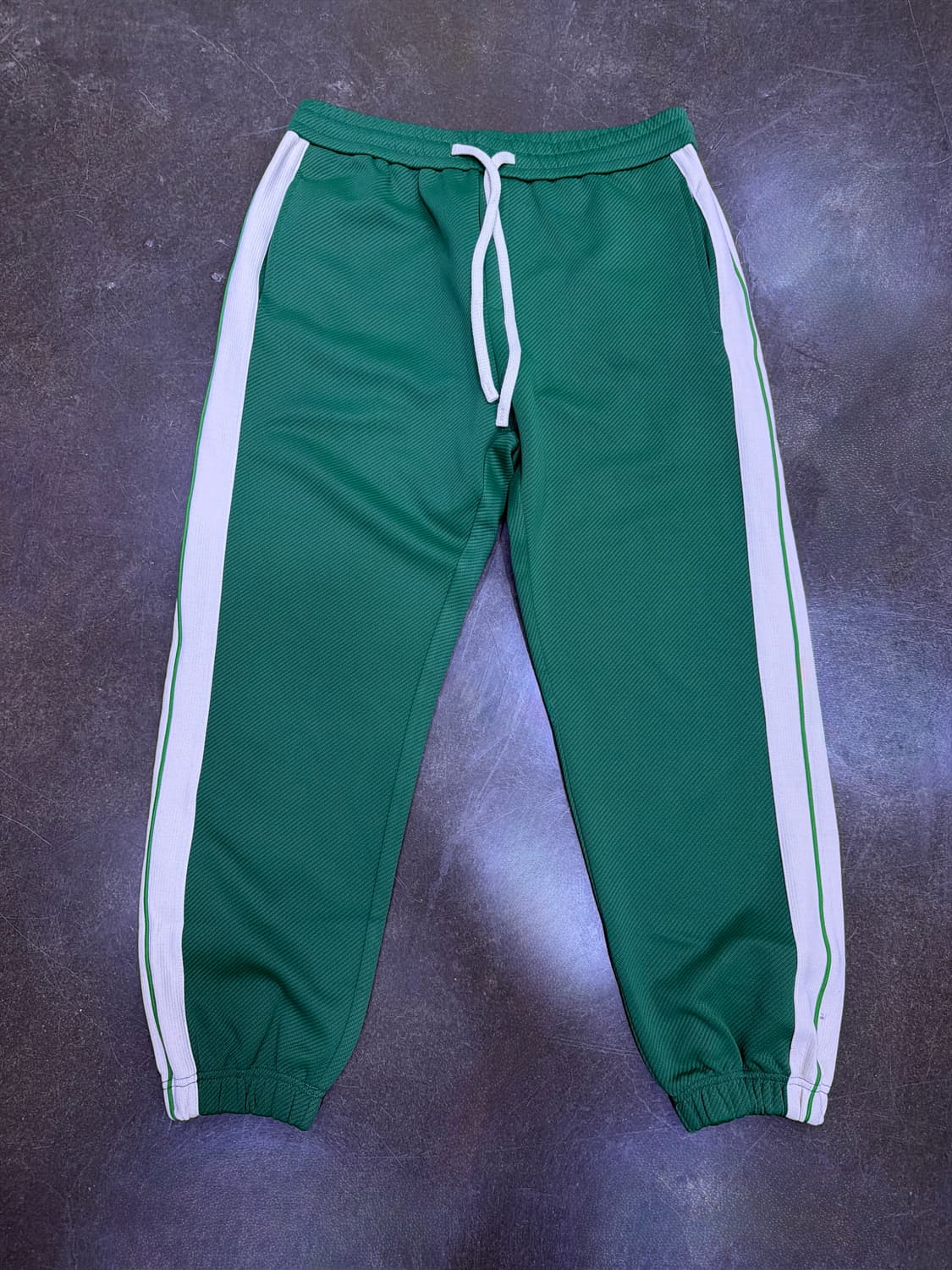 배색 스트라이프 조거팬츠 트랙팬츠 그린 화이트 XXL 상품이미지1