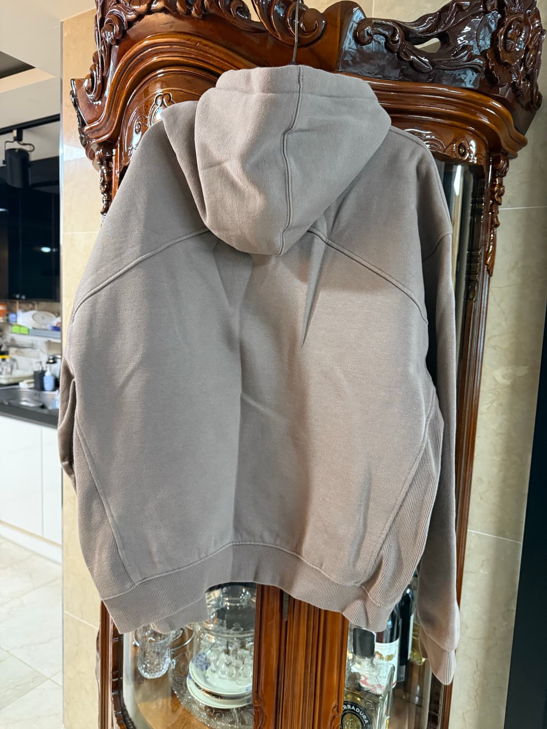 미스치프 롬버스 후드티 로즈브라운 M 상품이미지4