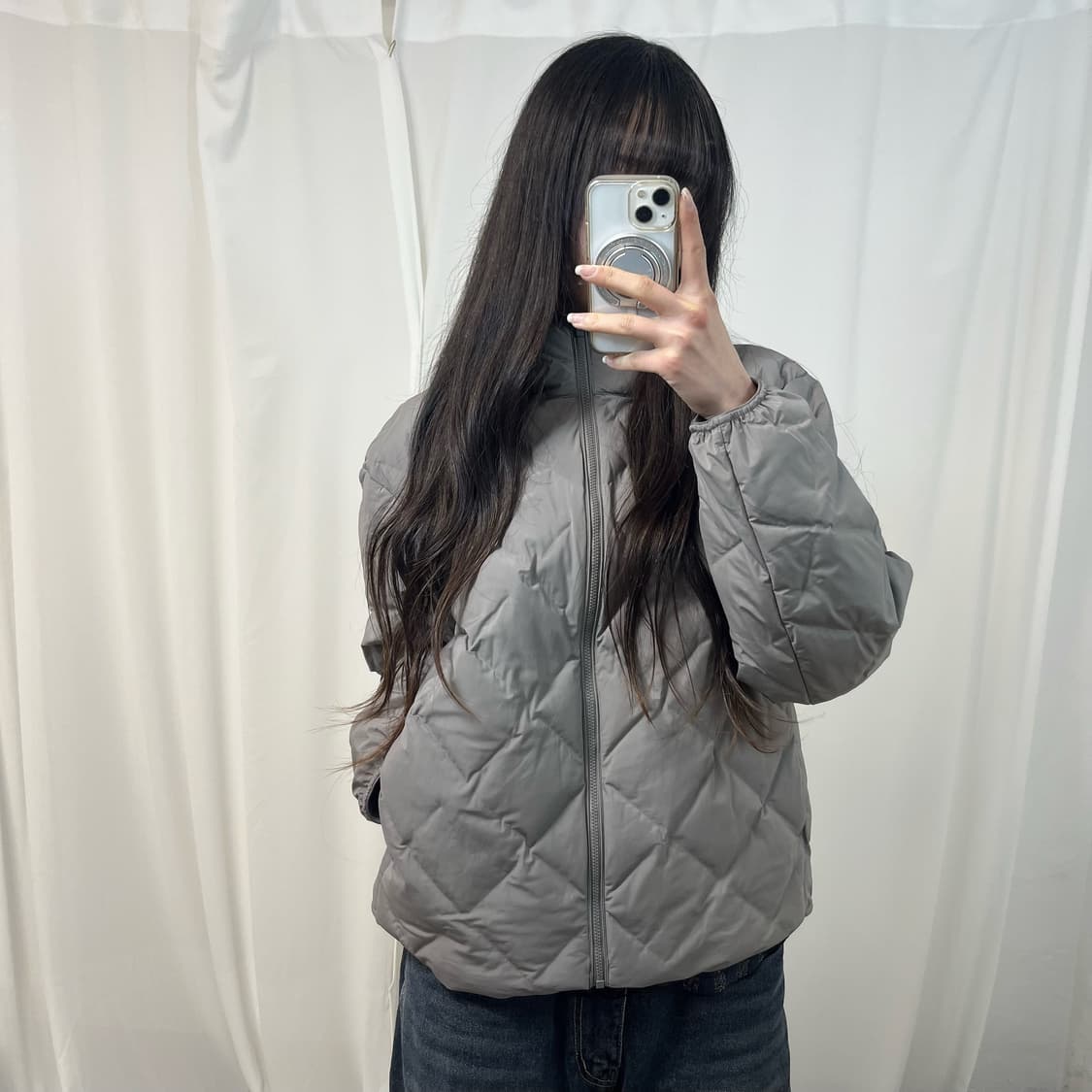 Uniqlo Taupe Grey Pufftech Down padding 상품이미지1