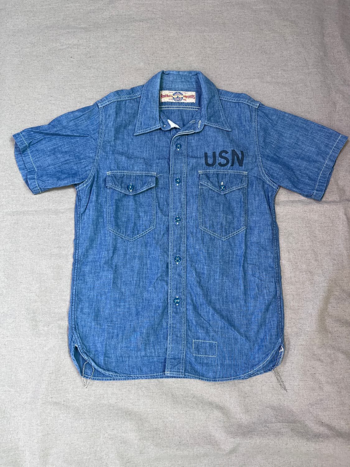 리얼 맥코이 샴브레이 반팔 셔츠 상품이미지1