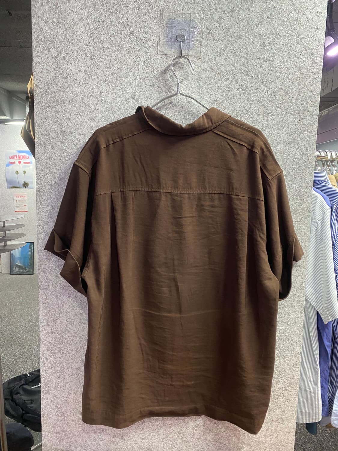 렉토 포켓 반팔 카라 셔츠 브라운 B5141 상품이미지3