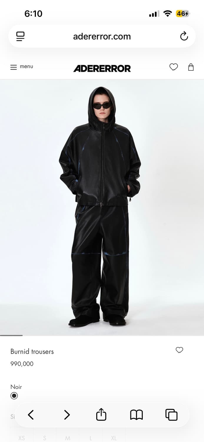 아더에러 burnid 양가죽 트라우저 팬츠m 상품이미지1