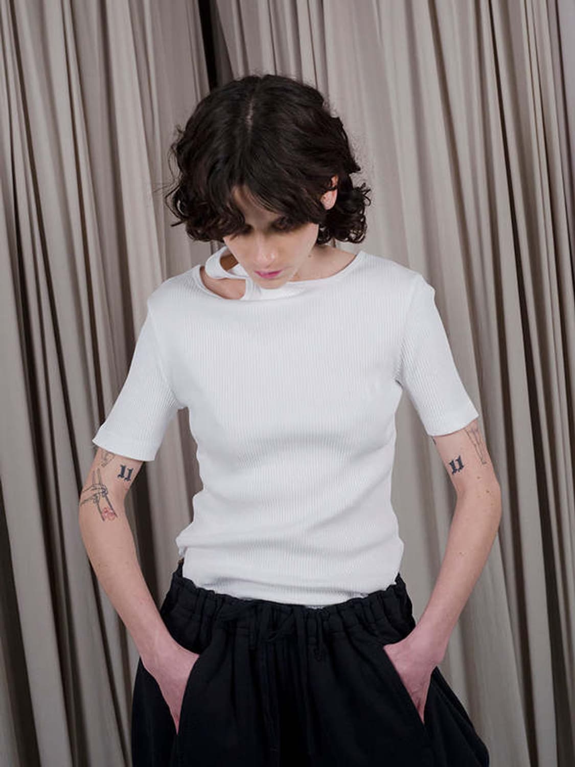 (uni)y/project DOUBLE COLLAR T-SHIRT 상품이미지1