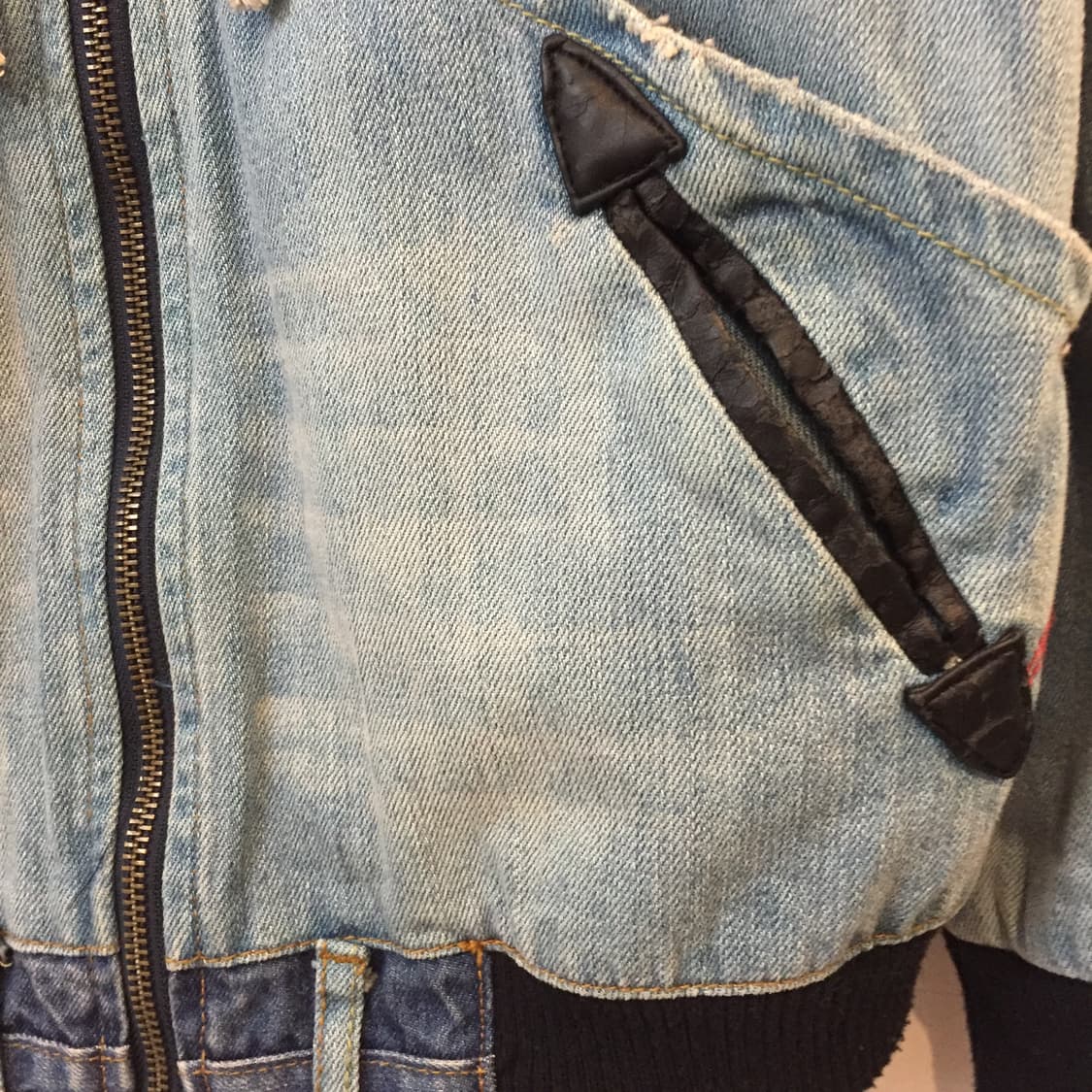 Desigual 데시구알 워싱 바이커 펑크 데님 자켓 상품이미지4