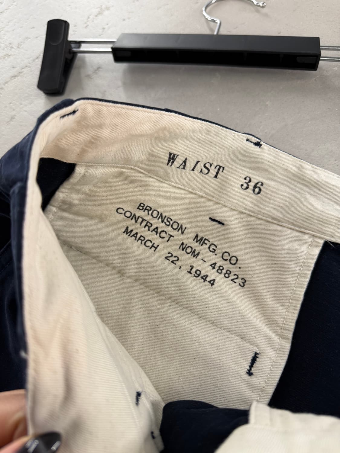 브론슨 MFG 네이비 치노 팬츠 36 상품이미지5