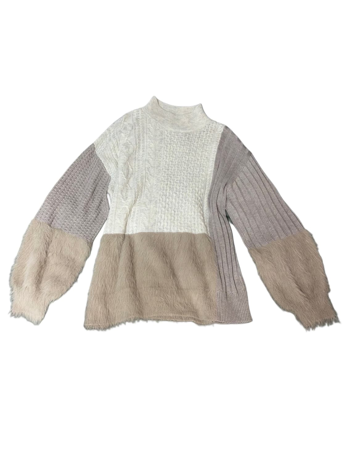 벌룬 패치워크 니트 상품이미지1