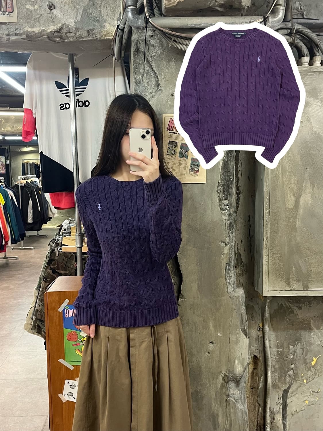 폴로 랄프로렌 니트 퍼플 S #csz1377 상품이미지1