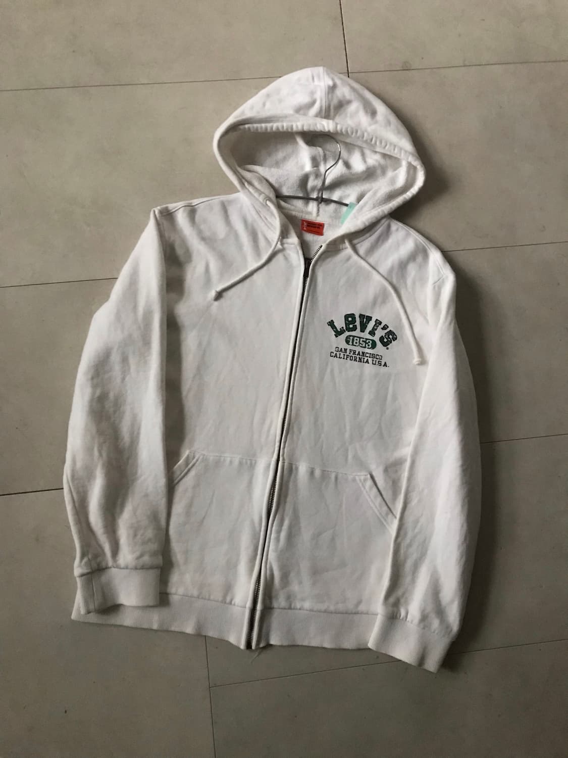 리바이스 화이트 빈티지로고 후드집업 상품이미지7