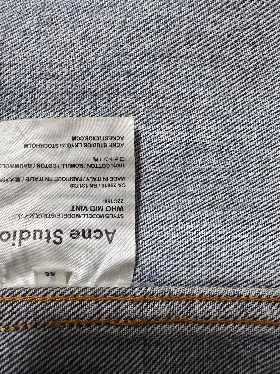 이태리산 워싱 데님 자켓 상품이미지5