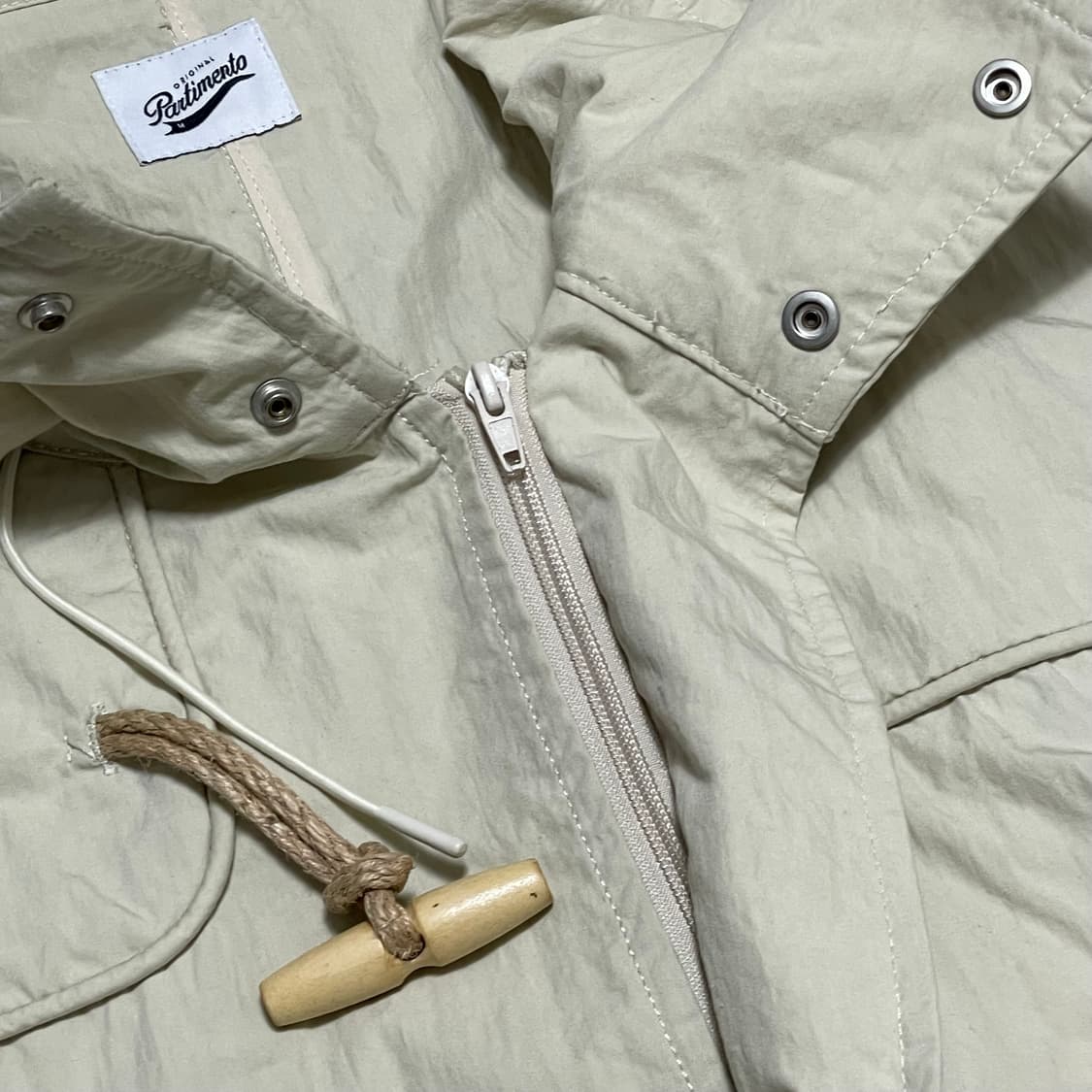 [M] 파르티멘토 베이지 아이보리 피쉬테일 더블코트 나일론 상품이미지3