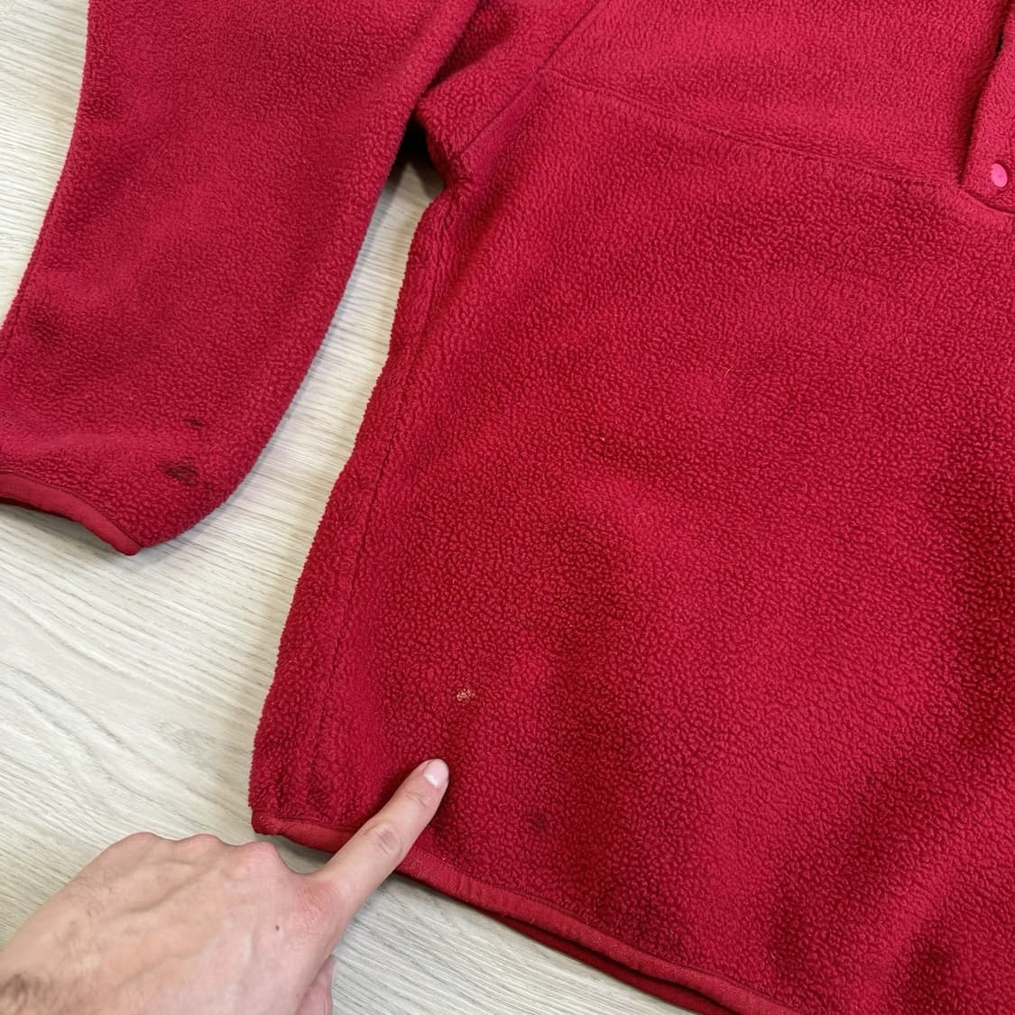 90s 파타고니아 신칠라 스냅-T 레드/블랙 자메이카 상품이미지4