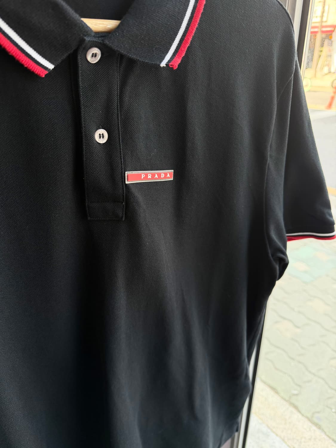 105/ 프라다 레드탭 라이닝 PK 반팔 상품이미지5