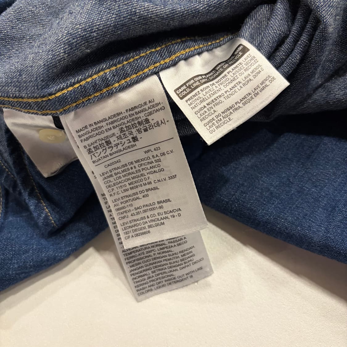 [L] 리바이스 데님 웨스턴 셔츠 남방 B551 상품이미지7