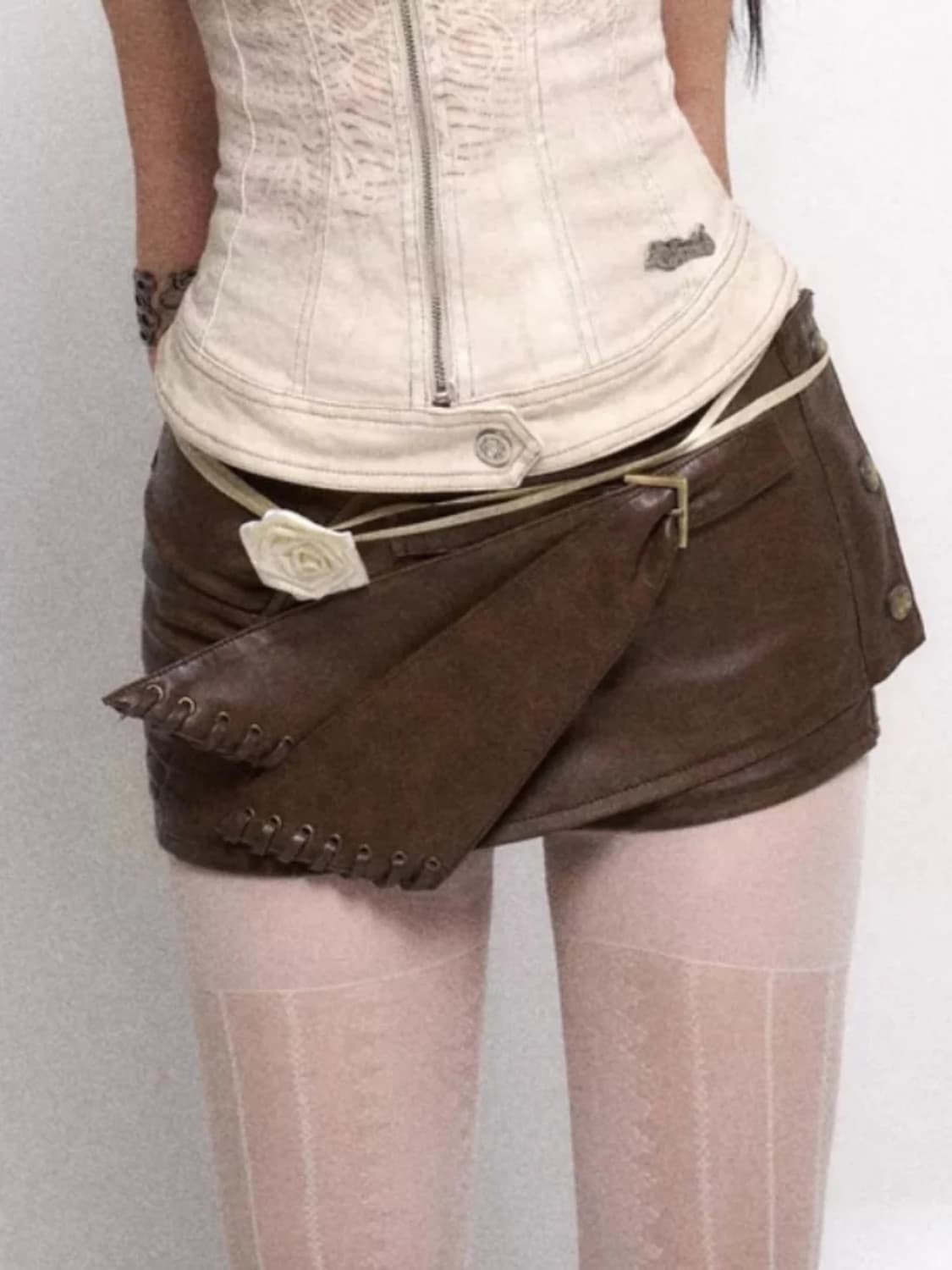 샵코르 테스트 매커니즘 Washed Leather Skirt Pants 상품이미지1