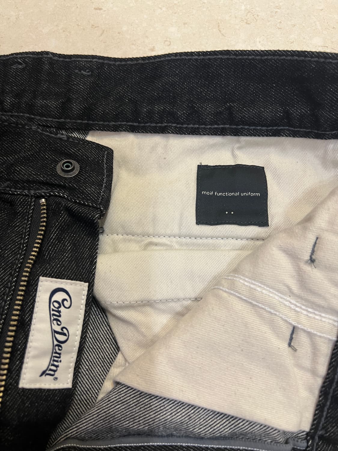 모이프 와이드 벨티드 데님 인디고 2사이즈 상품이미지6