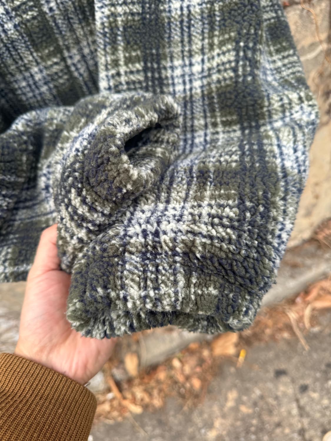 90s 아디다스 빈티지 올드스쿨 aac 타탄체크 쉐르파 플리스 자켓 상품이미지6