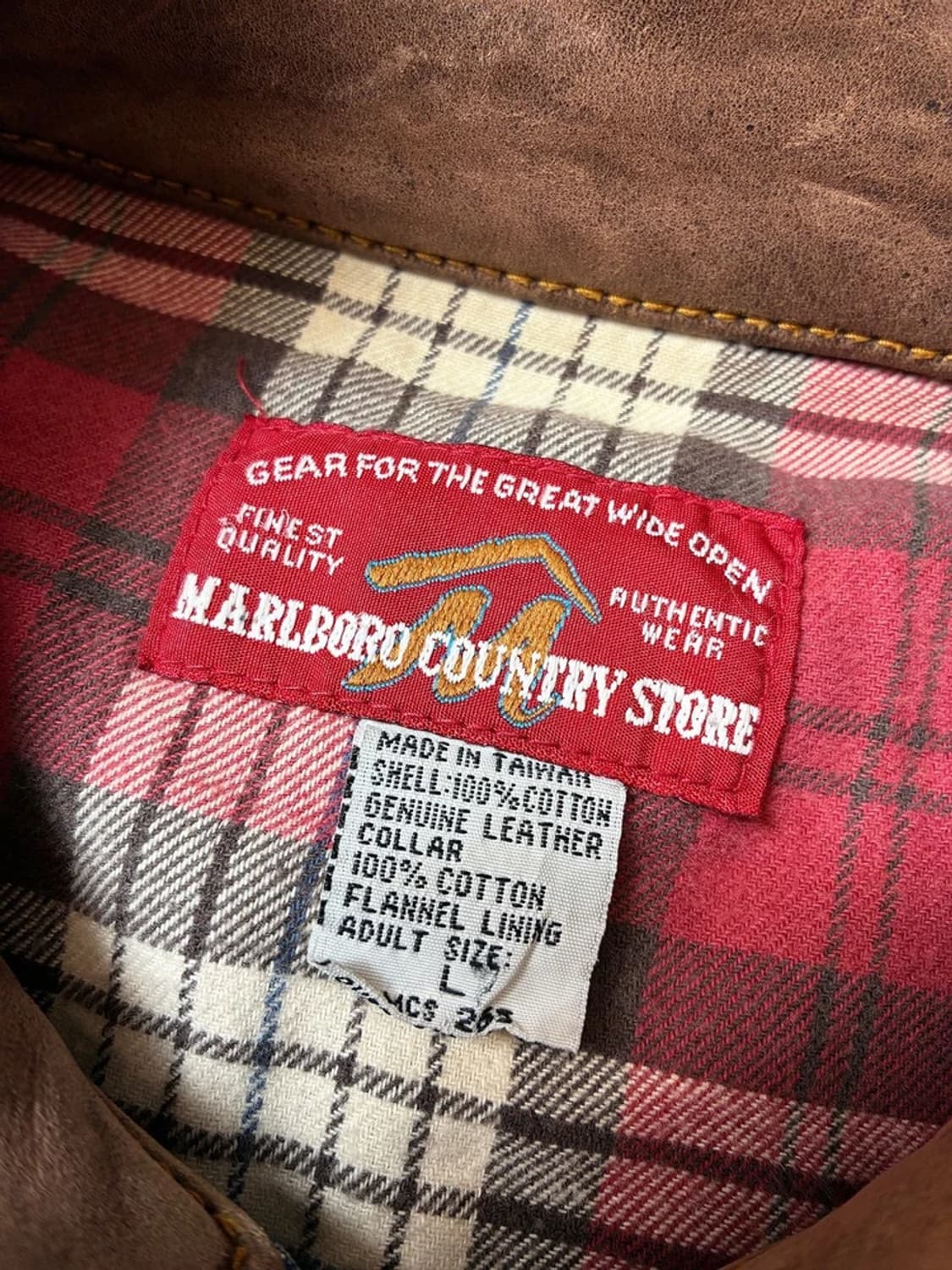 말보로 90's 컨트리 스토어 레더 카라 데님 트러커 자켓 PN8454 상품이미지9