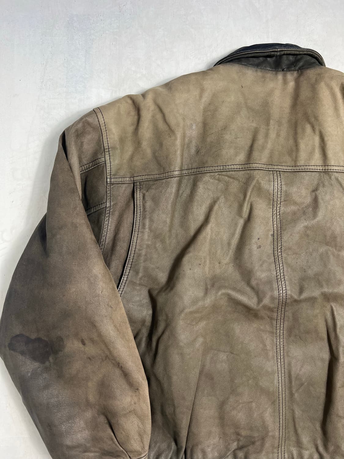 90’s 빈티지 믹스드 카우 레더 봄버 자켓 상품이미지7