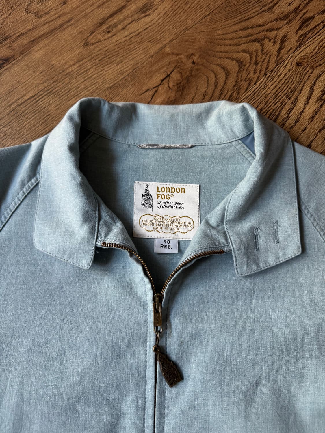 [L]60's 런던포그 Made in USA 샴브레이 드리즐러 자켓 상품이미지2