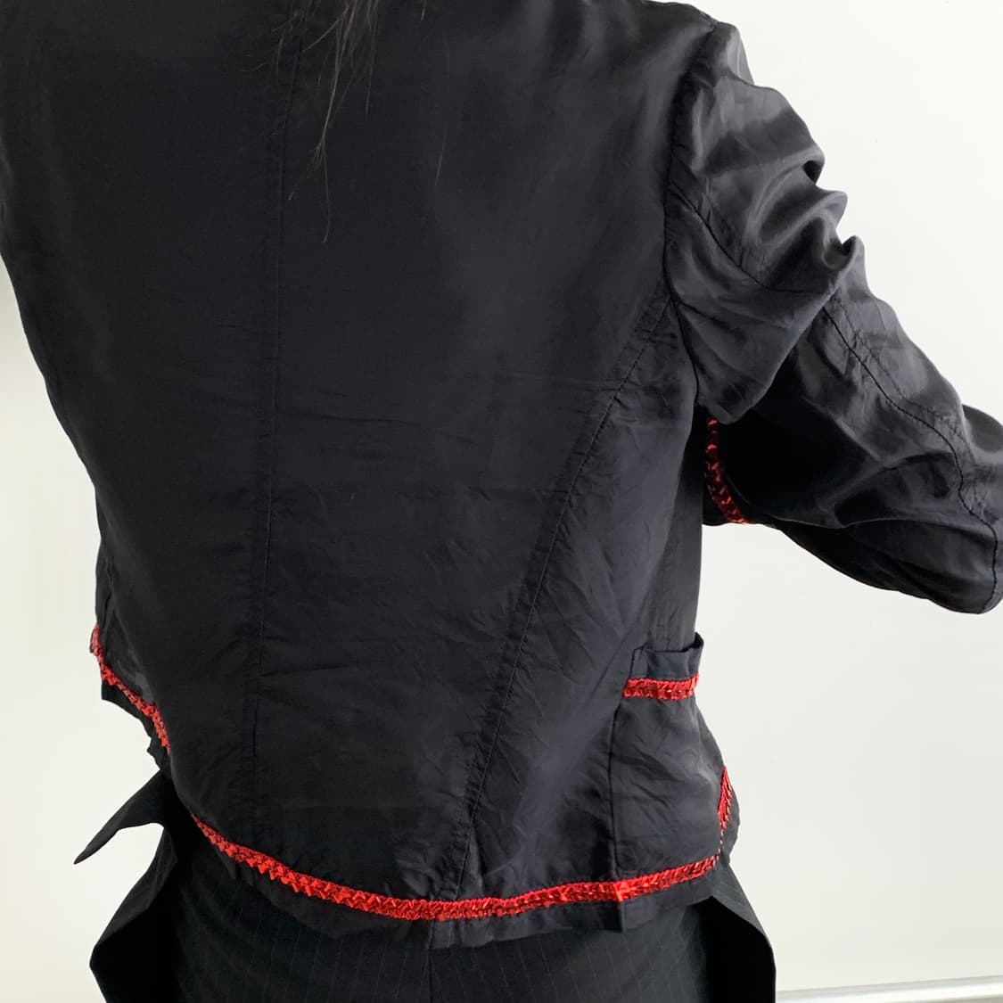 꼼데가르송 로브드샹브레 리본 콘페티 트리밍 자켓 상품이미지5