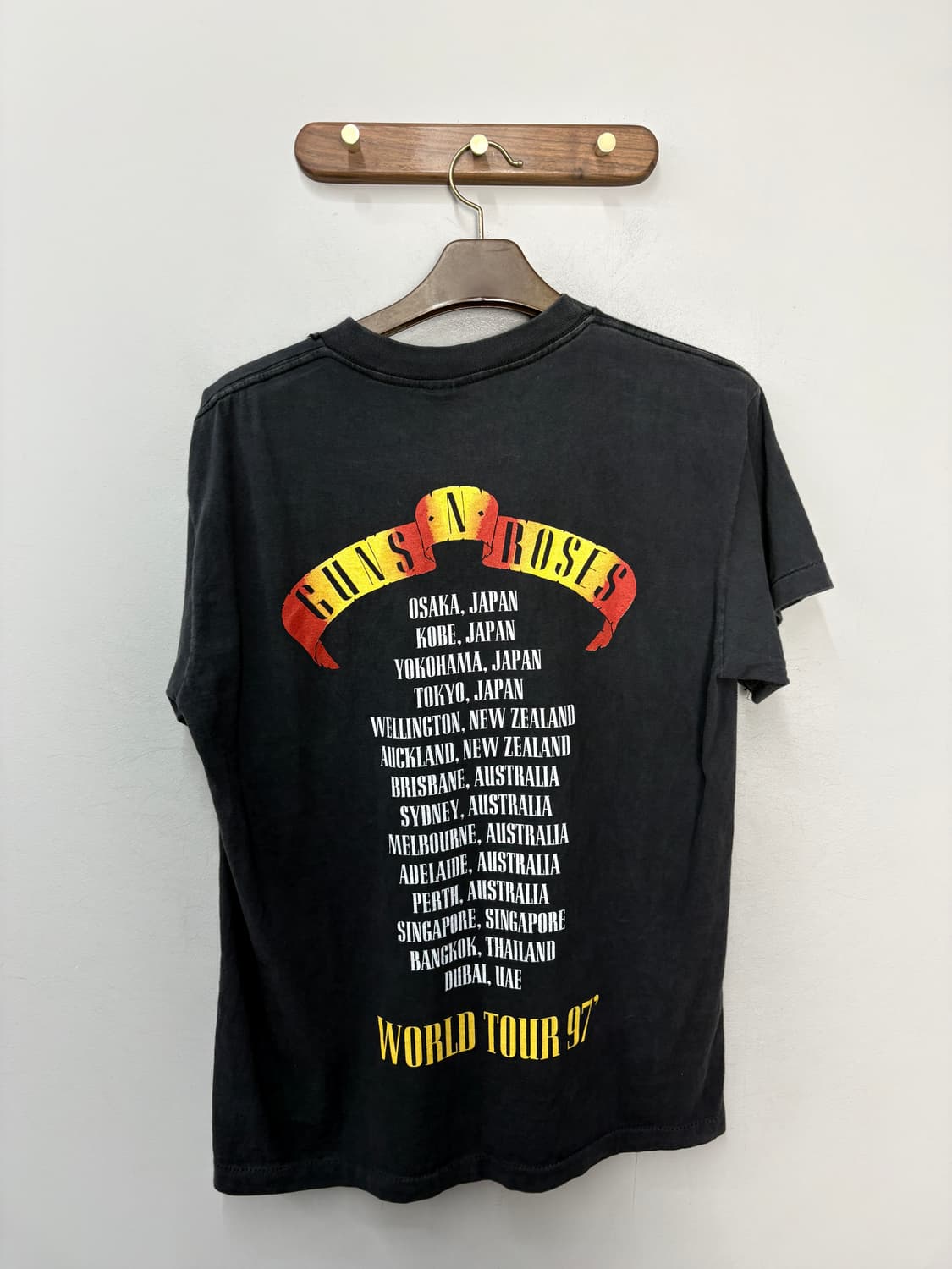 빈티지 Guns N Roses 밴드 아트워크 블랙반팔 A3777 상품이미지4