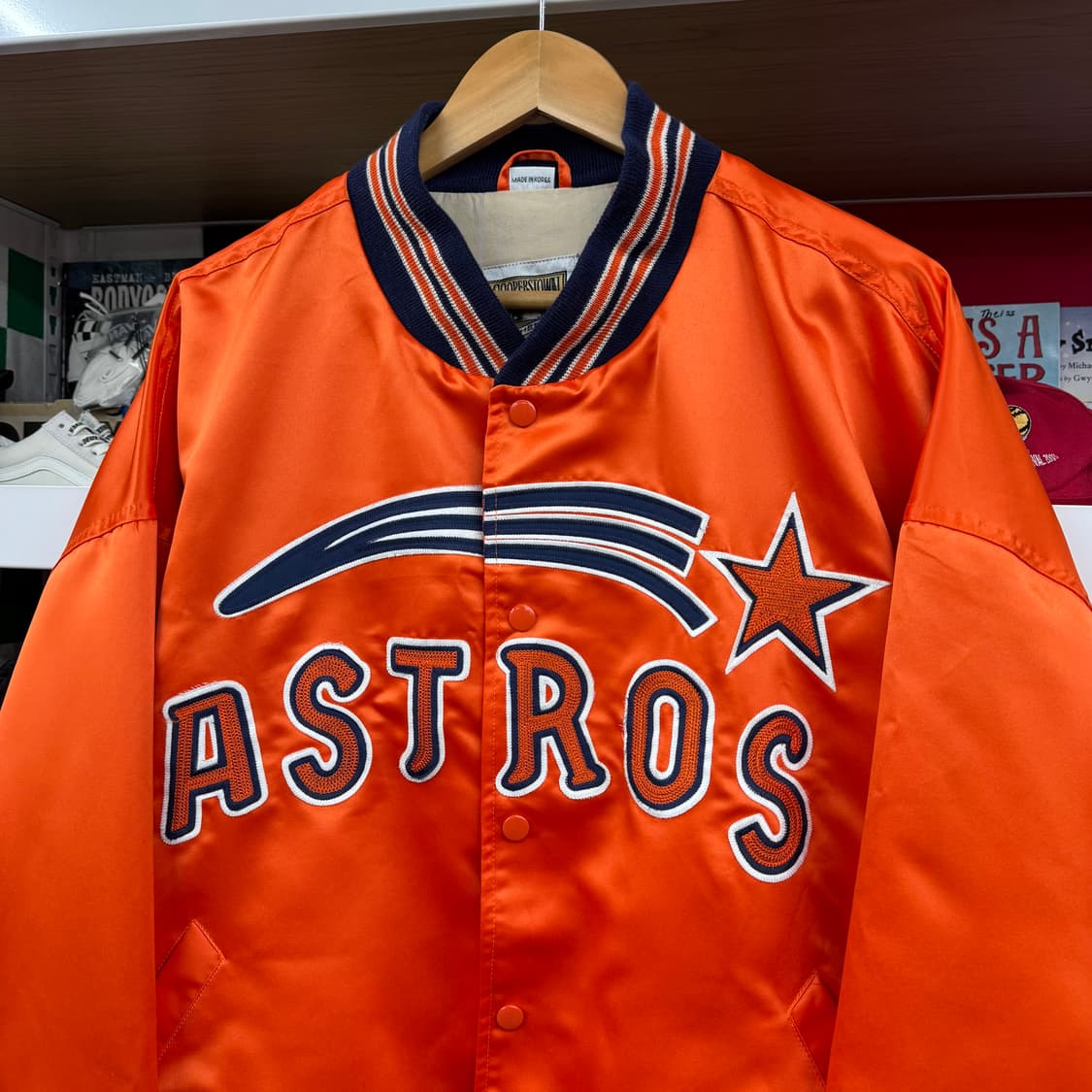 90s 미첼앤네스 휴스턴 애스트로스 바시티 자켓 made in KOREA 상품이미지2