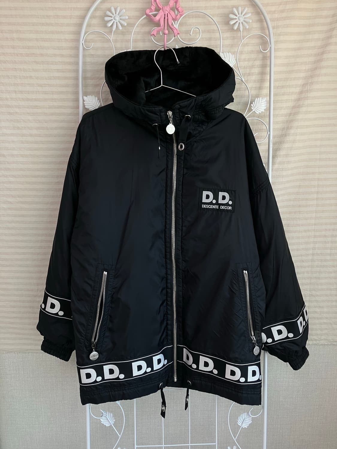 빈티지 블랙 DD 점퍼 집업 y2k 스트릿 갸루 펑키 일본빈티지W-543 상품이미지1