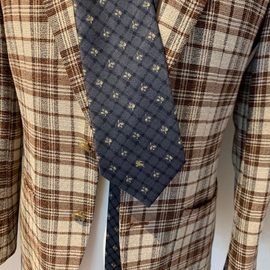 버버리(BURBERRY) 명품넥타이 기하학적패턴 체크 클래식타이 A+ 상품이미지2