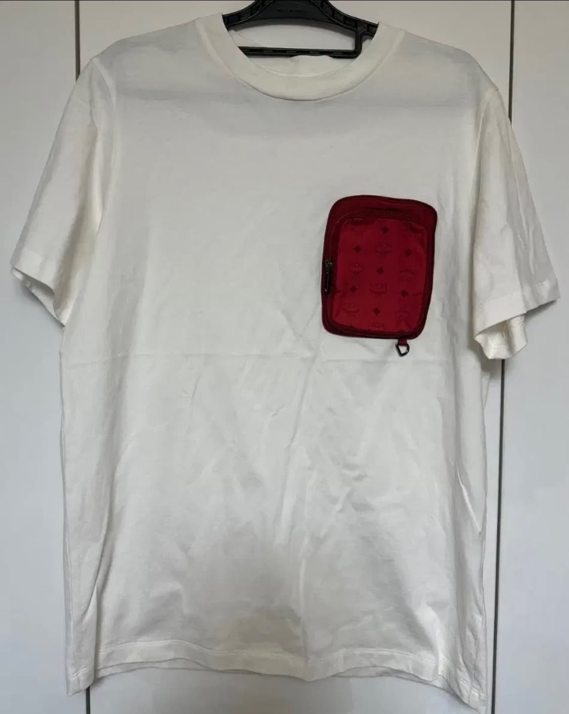 MCM 화이트 포켓 반팔 티셔츠 상품이미지1
