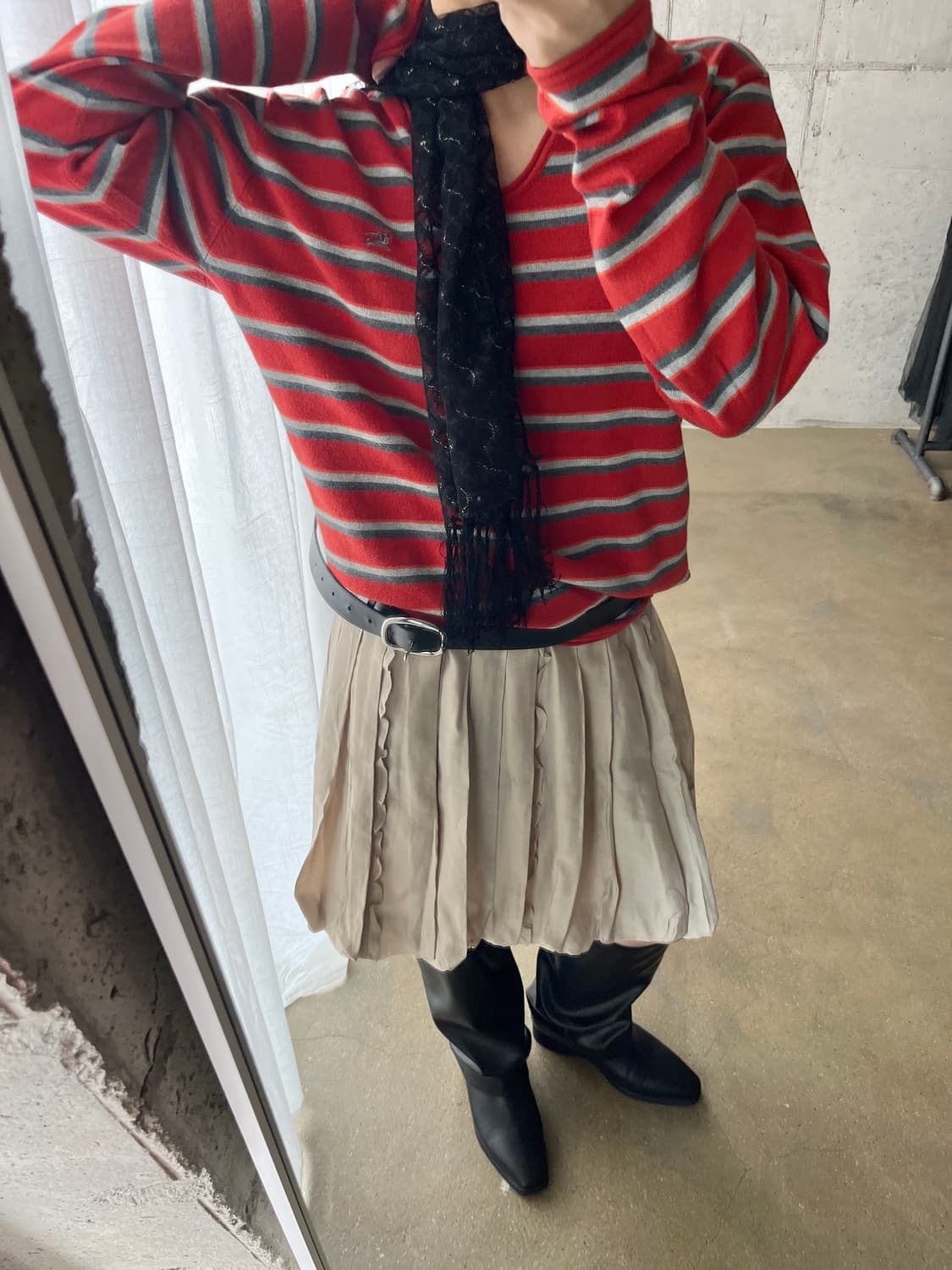 Burberry 버버리 로고 스트라이프 스웨터 레드 3 상품이미지6