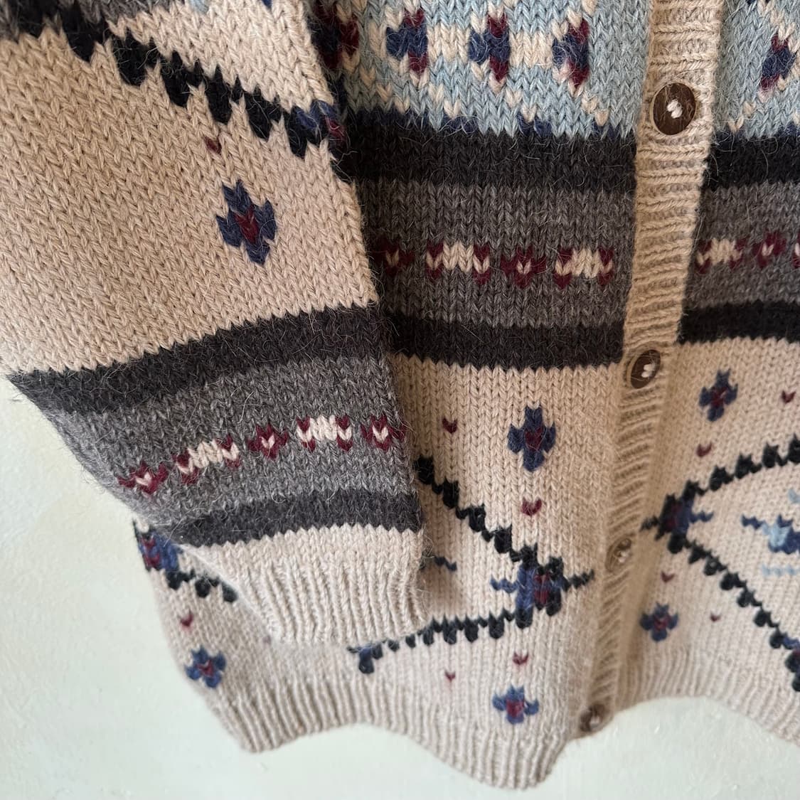 알파카 혼방 울 니트 가디건 상품이미지3