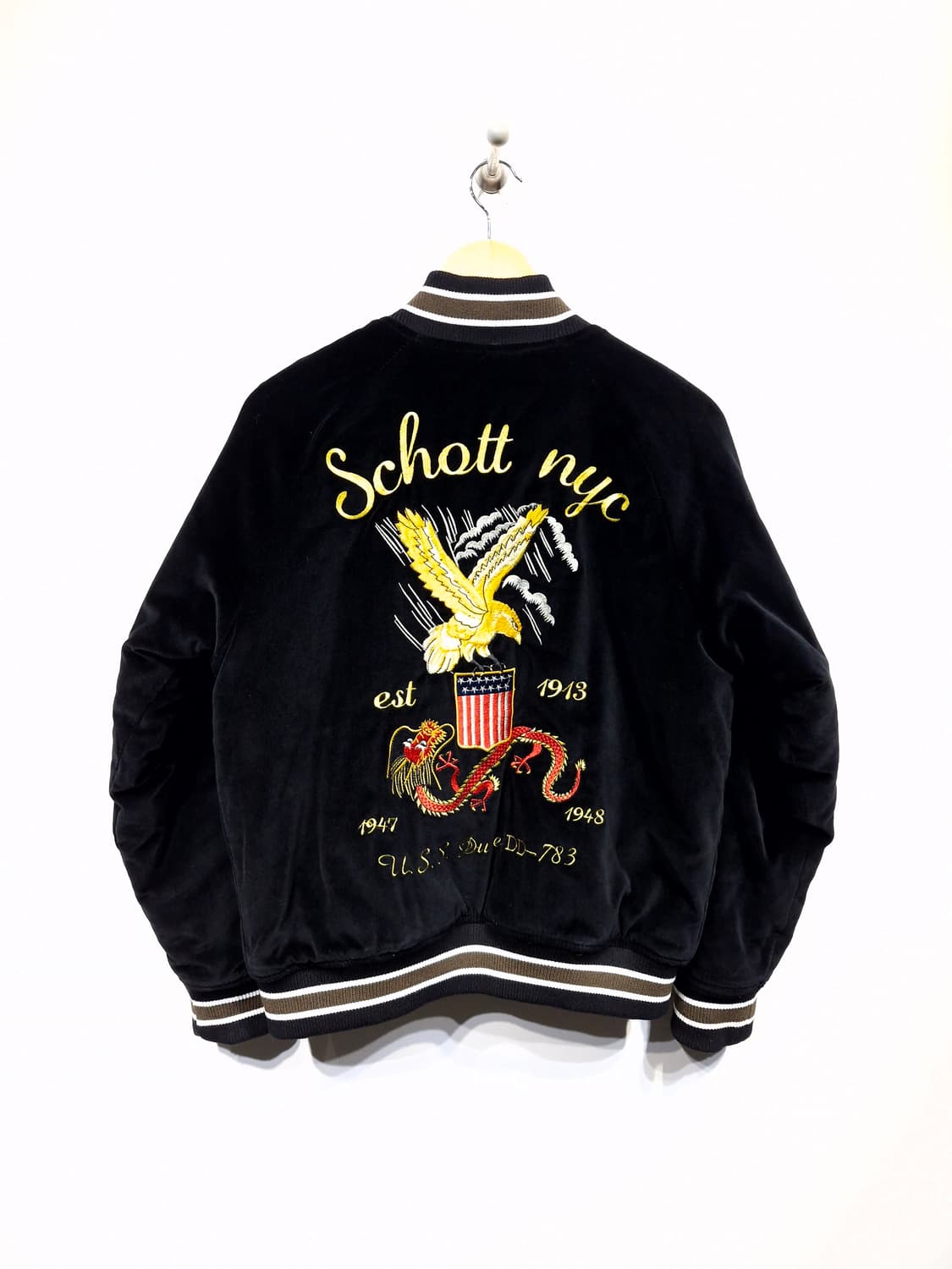 SCHOTT N.Y.C 쇼트 수베니어 벨벳 스카쟌(M) 상품이미지2