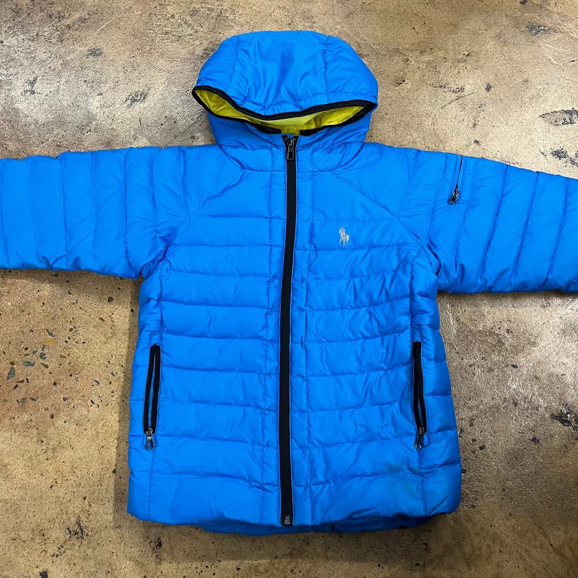 [정품/S] 폴로 랄프로렌 블루 후드 패딩 점퍼 b15 상품이미지3