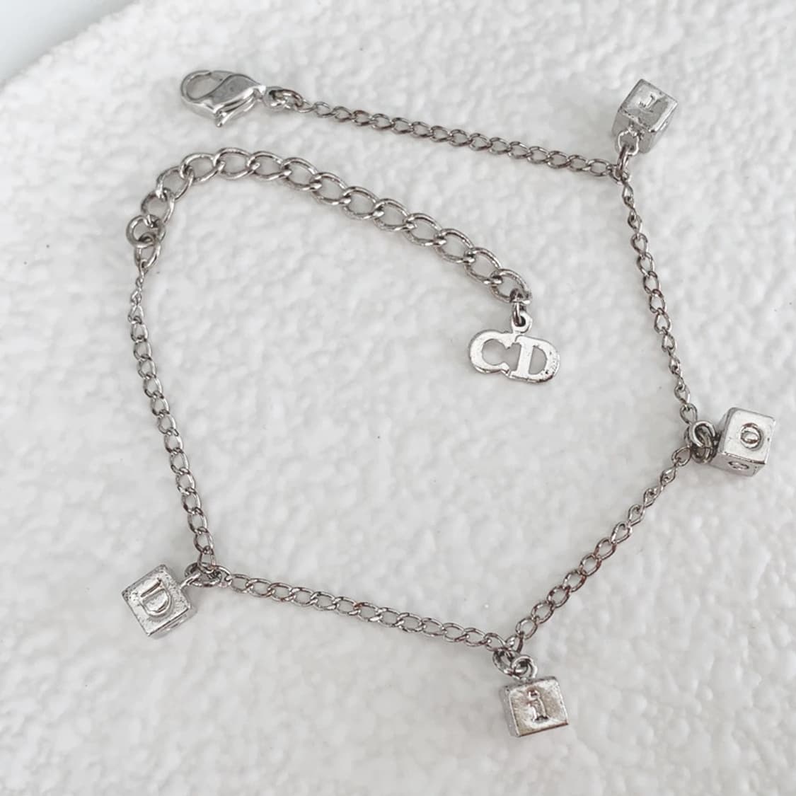 크리스찬 디올 큐브 참 펜던트 체인 팔찌 no.117 상품이미지6