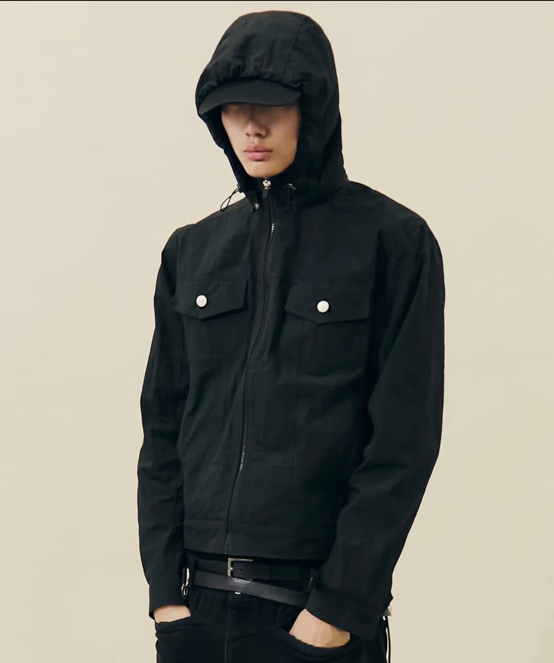 바스틱 리무버블 후드 트러커 자켓 블랙 상품이미지3