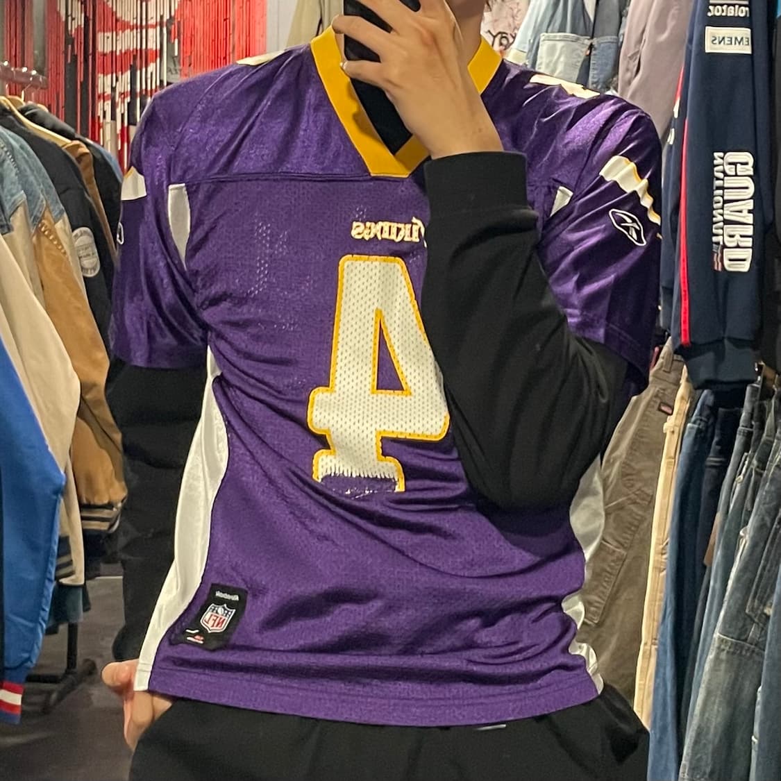 [IM] NFL X Reebok FAVRE No.4 퍼플 반팔져지 상품이미지2