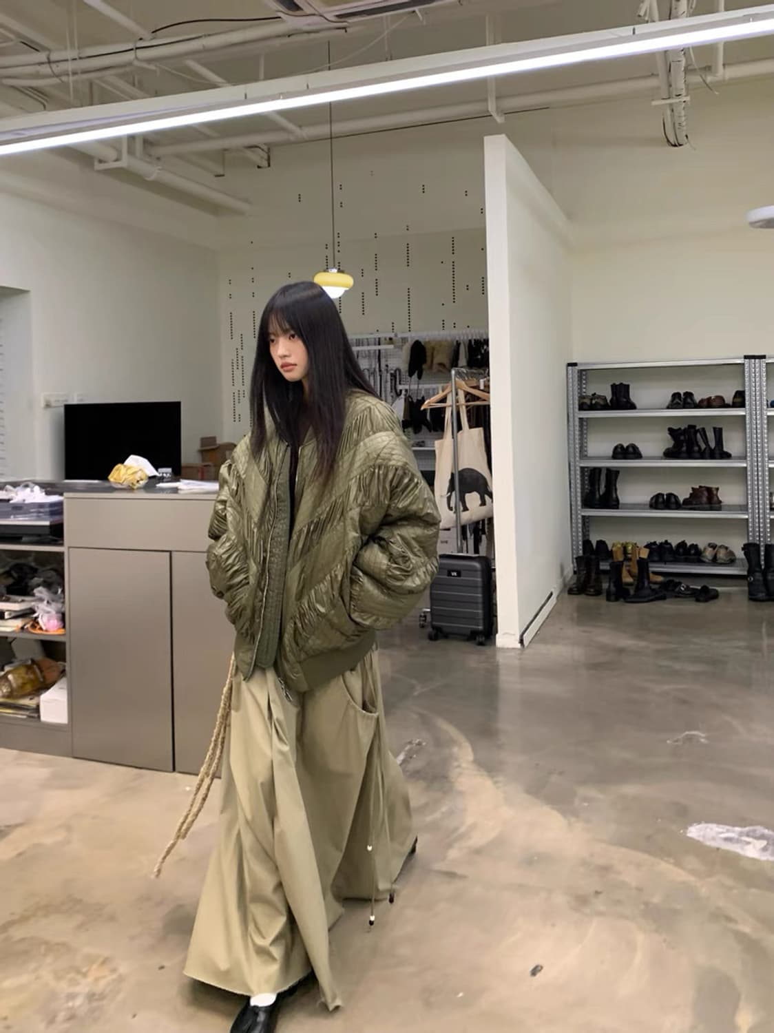 NEVERSEEZ  누빔 퀄팅 블루종 봄버자켓 상품이미지10