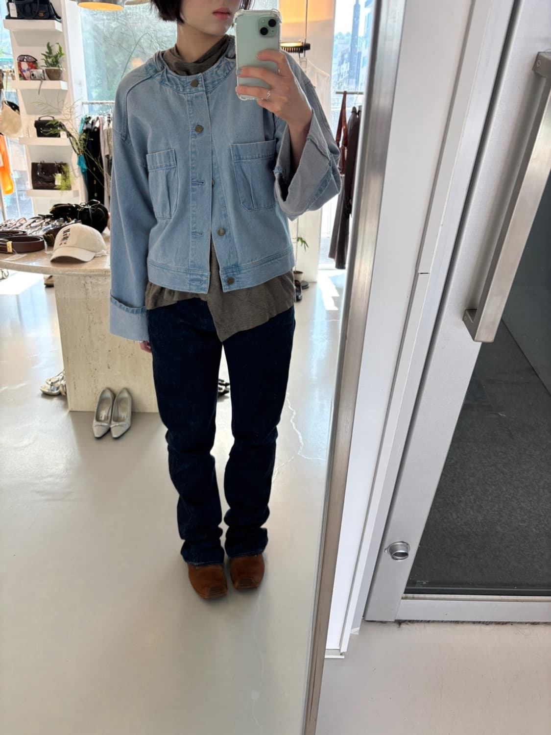 Lily Brown Denim Jacket 상품이미지1