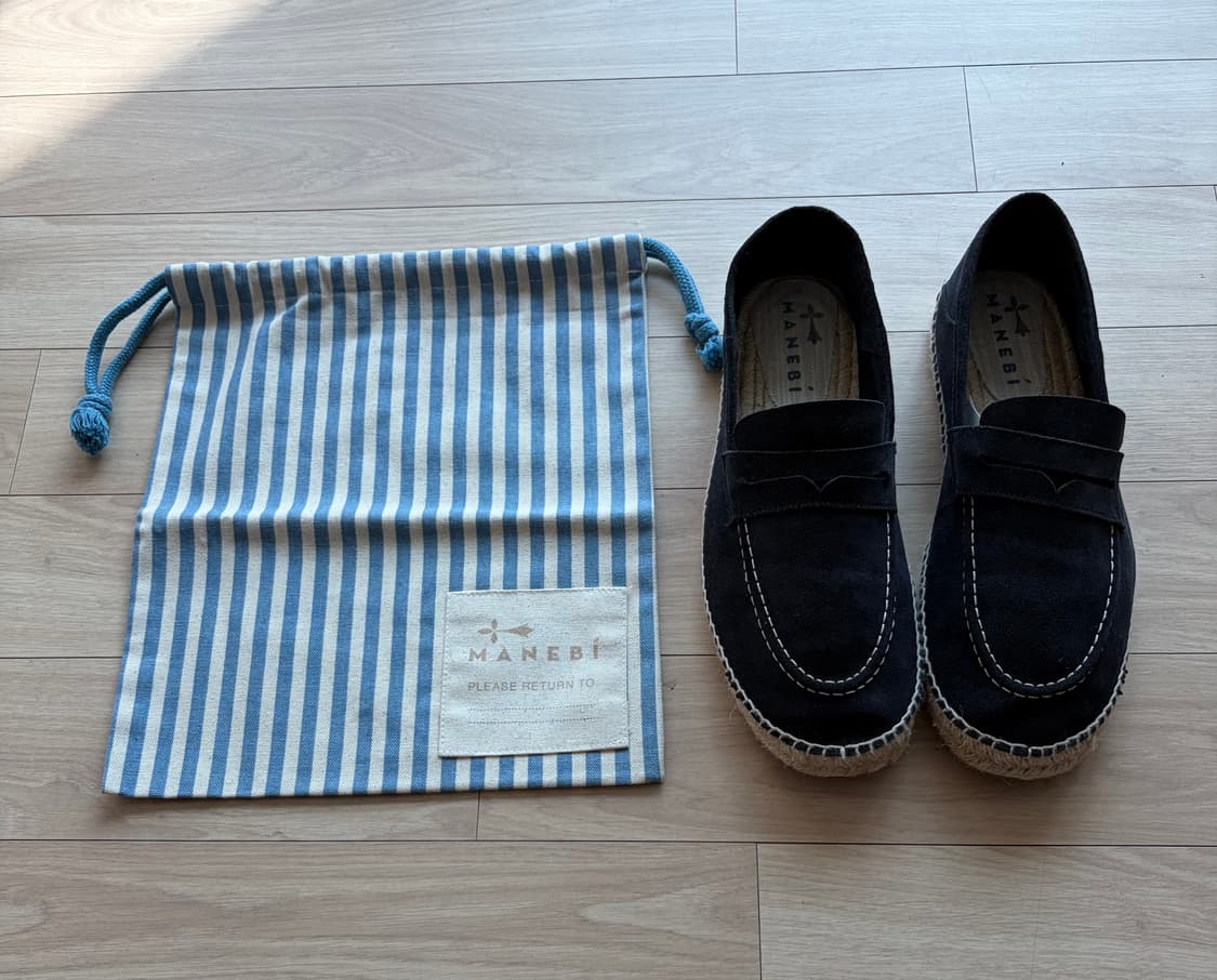 마네비(MANEBI) 스웨이드 에스파드류 네이비 (43사이즈/풀구성) 상품이미지1