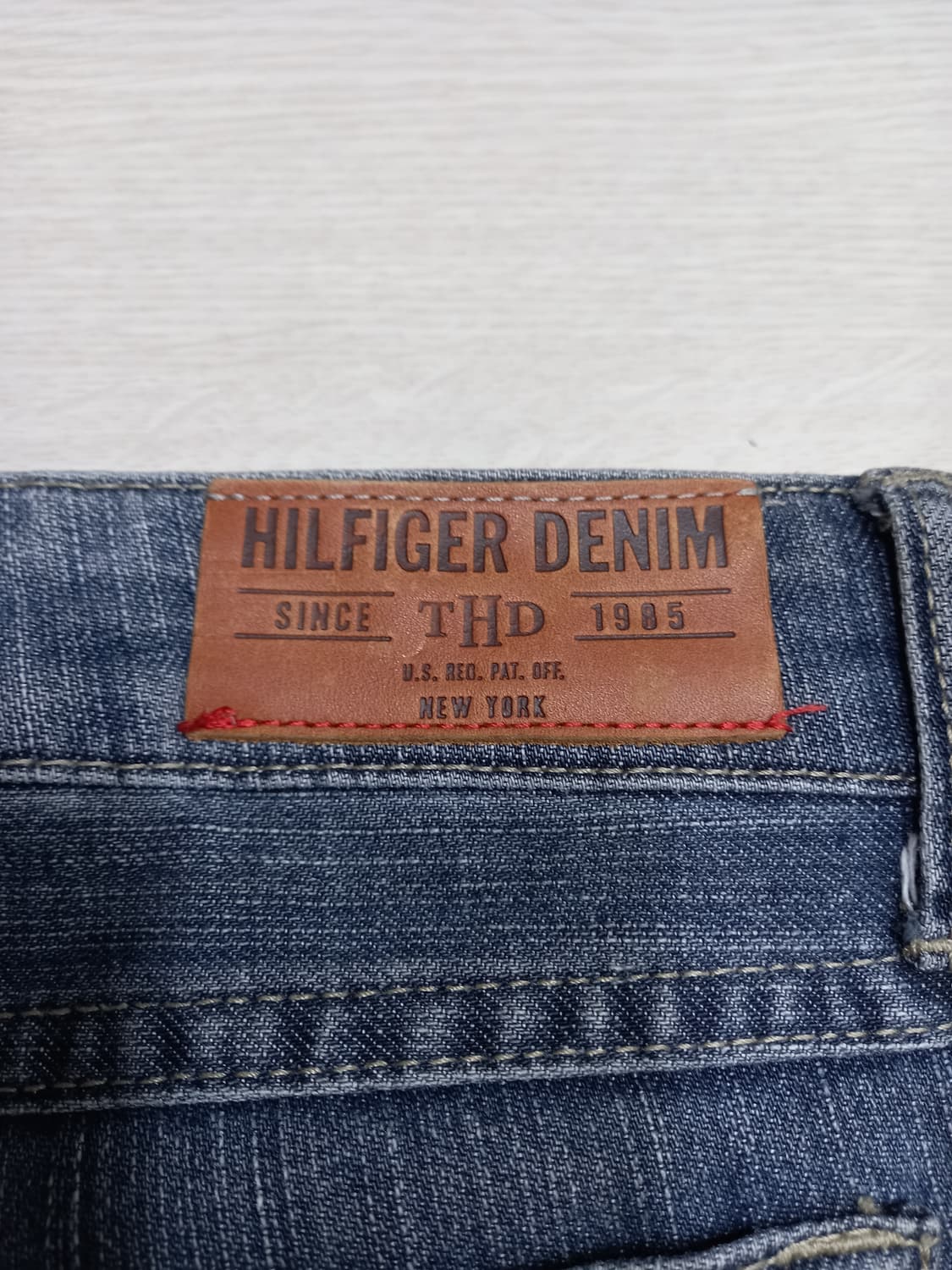 28 HILFIGER 골반 워싱 스판 부츠컷 청회색 28-900 상품이미지5