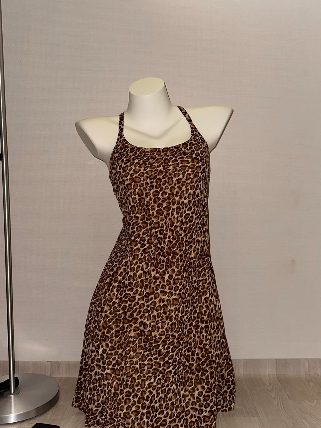 갸루 호피 빈피지 원피스 슬립 상품이미지5