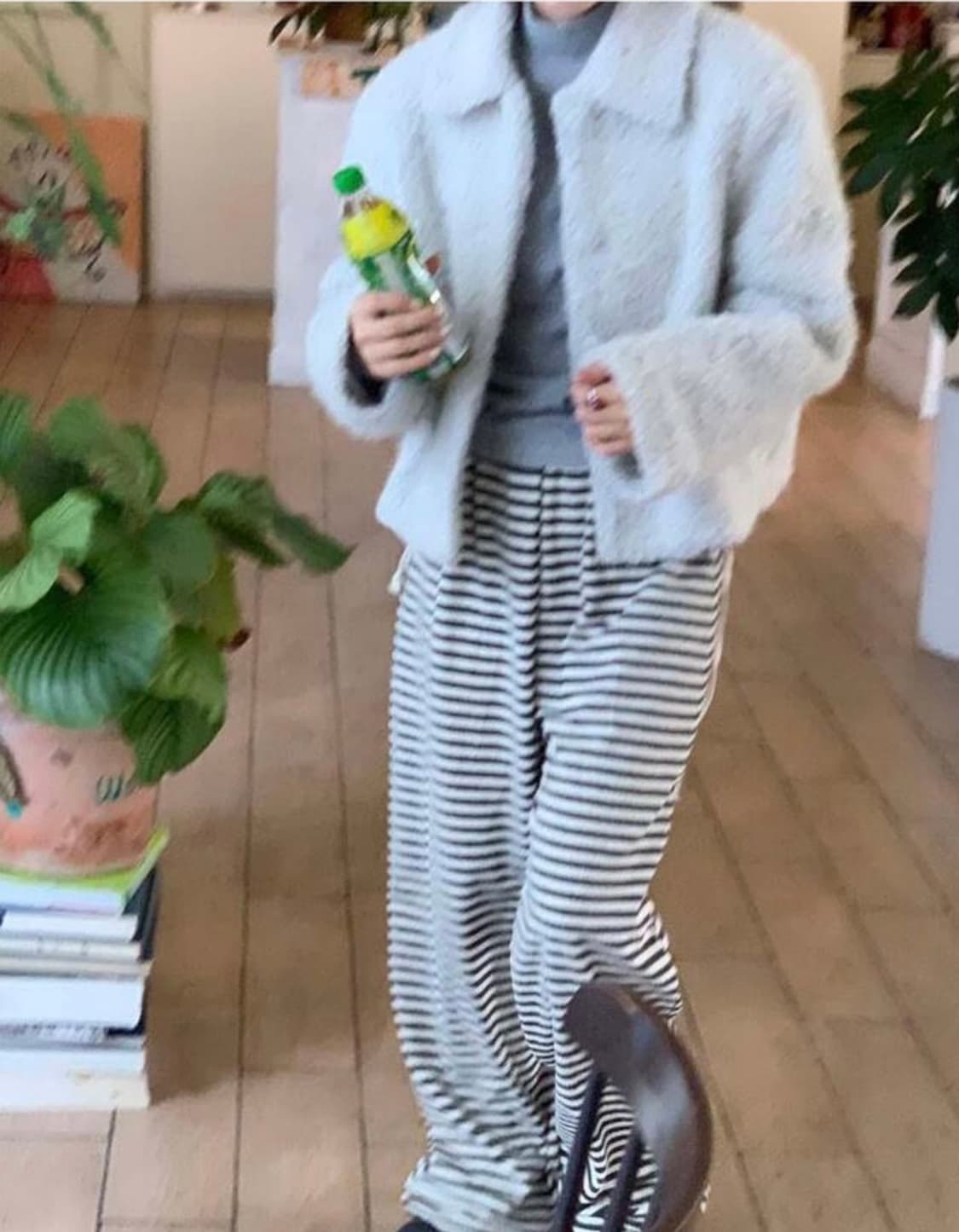 러브코드유 사이드 스트링 스트라이프 팬츠 상품이미지4