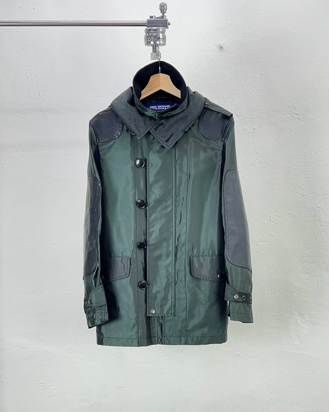 준야 와타나베 패치워크 마운틴 히든 후드 더플 자켓 상품이미지1