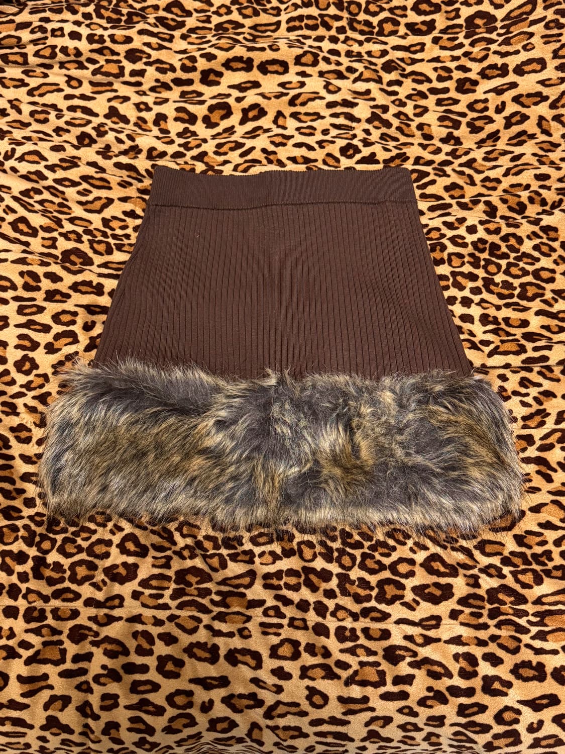 HinaYoshiharaxSLY 니트 퍼 미니 스커트 상품이미지1