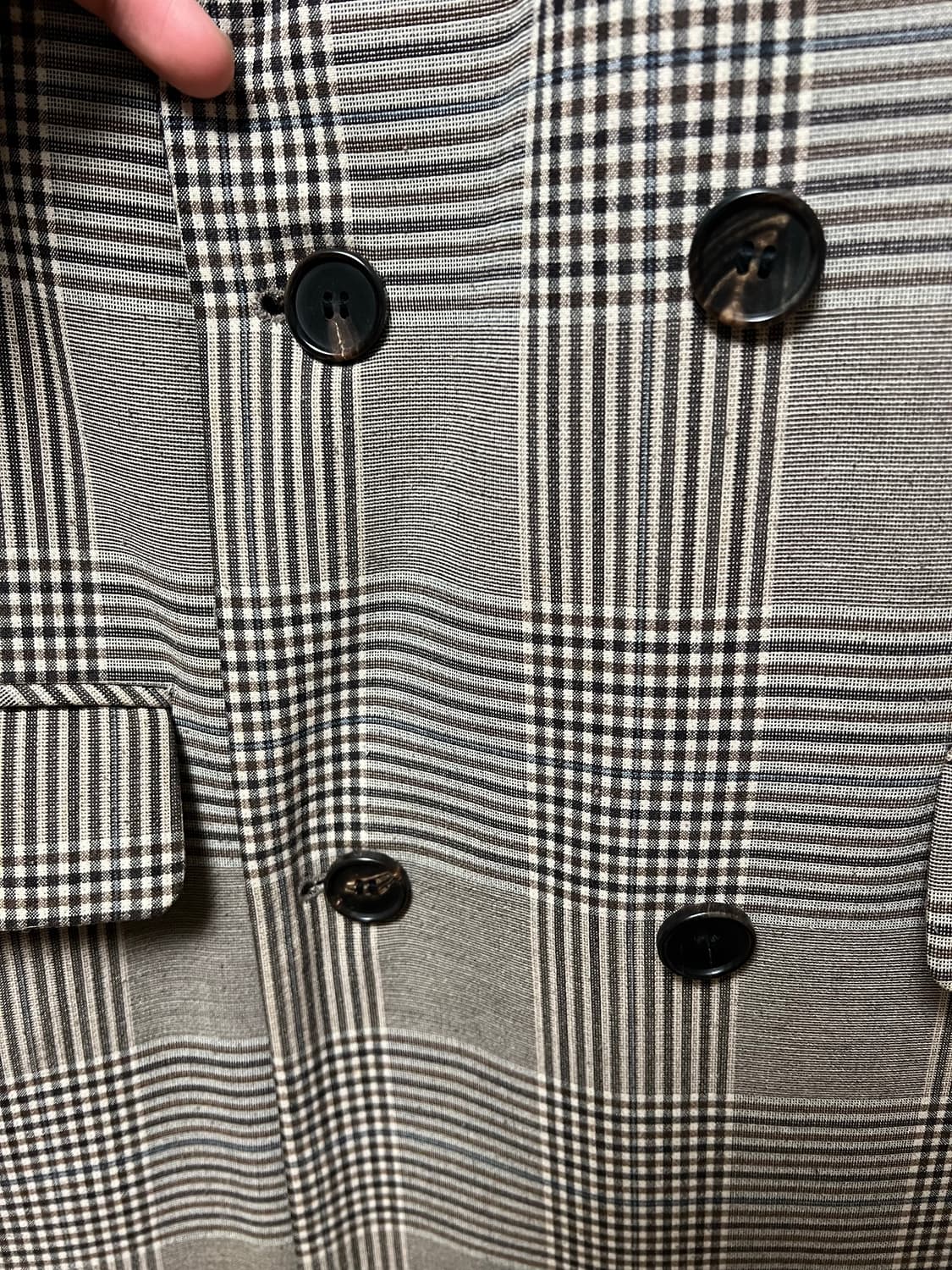 이든메이드 체크 롱 코트 상품이미지6