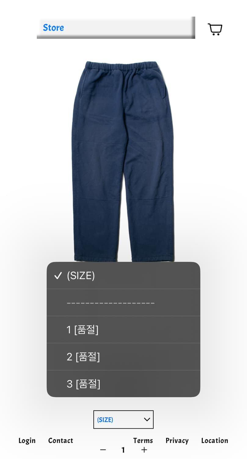 (3) 뤡코즈 신상 스웻팬츠 델리팬츠 블루  상품이미지2