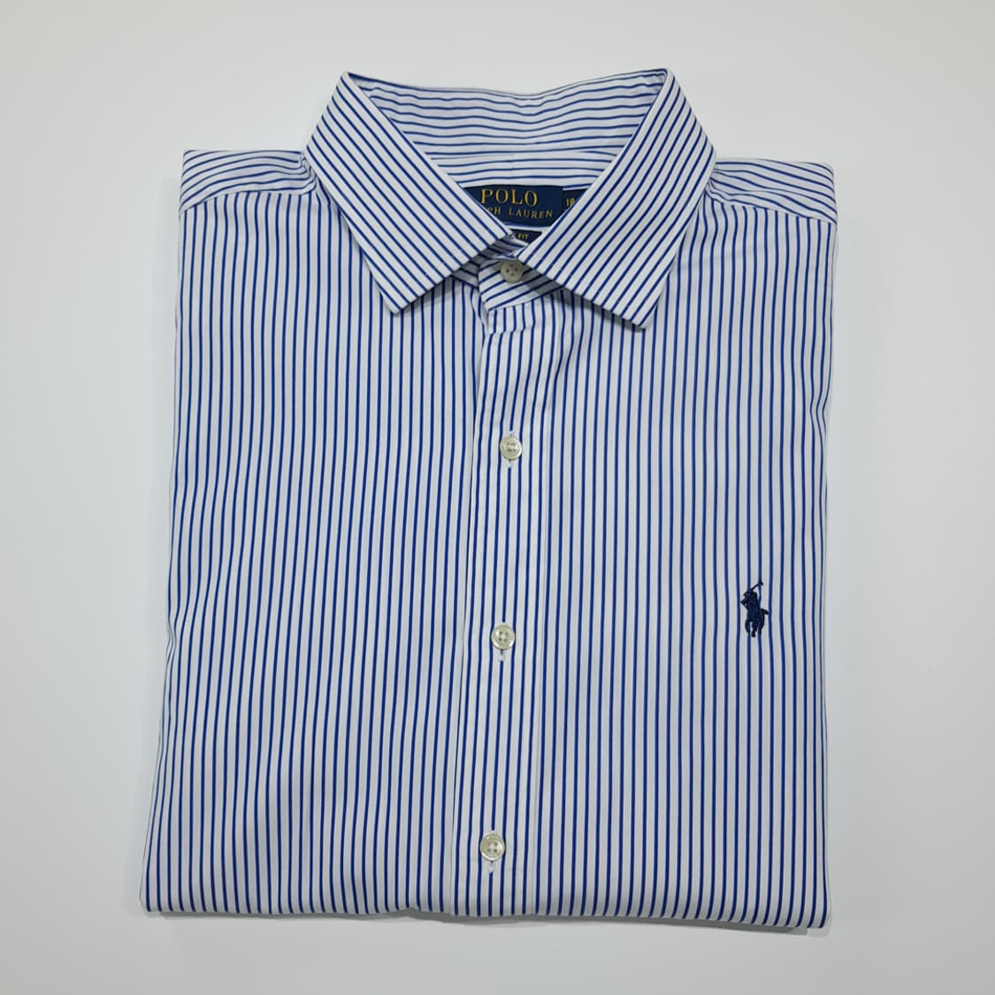 CK072 2XL 폴로 마린 핀스트라이프 스프레드칼라 셔츠 남방 상품이미지7