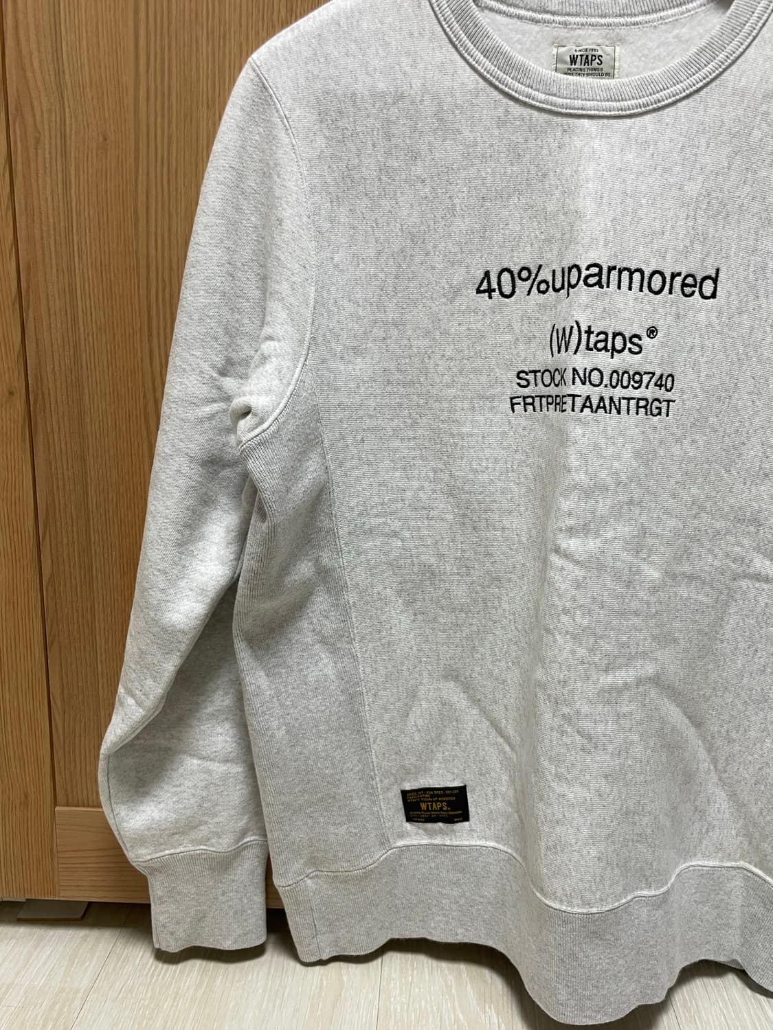 더블탭스 (Wtaps) 멜란지그레이 기모 맨투맨 m 상품이미지4