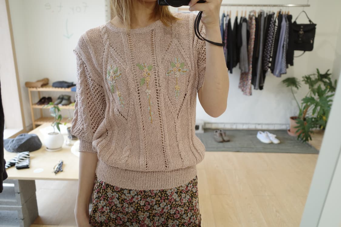 뜨개 꽃 빈티지 니트 상품이미지3