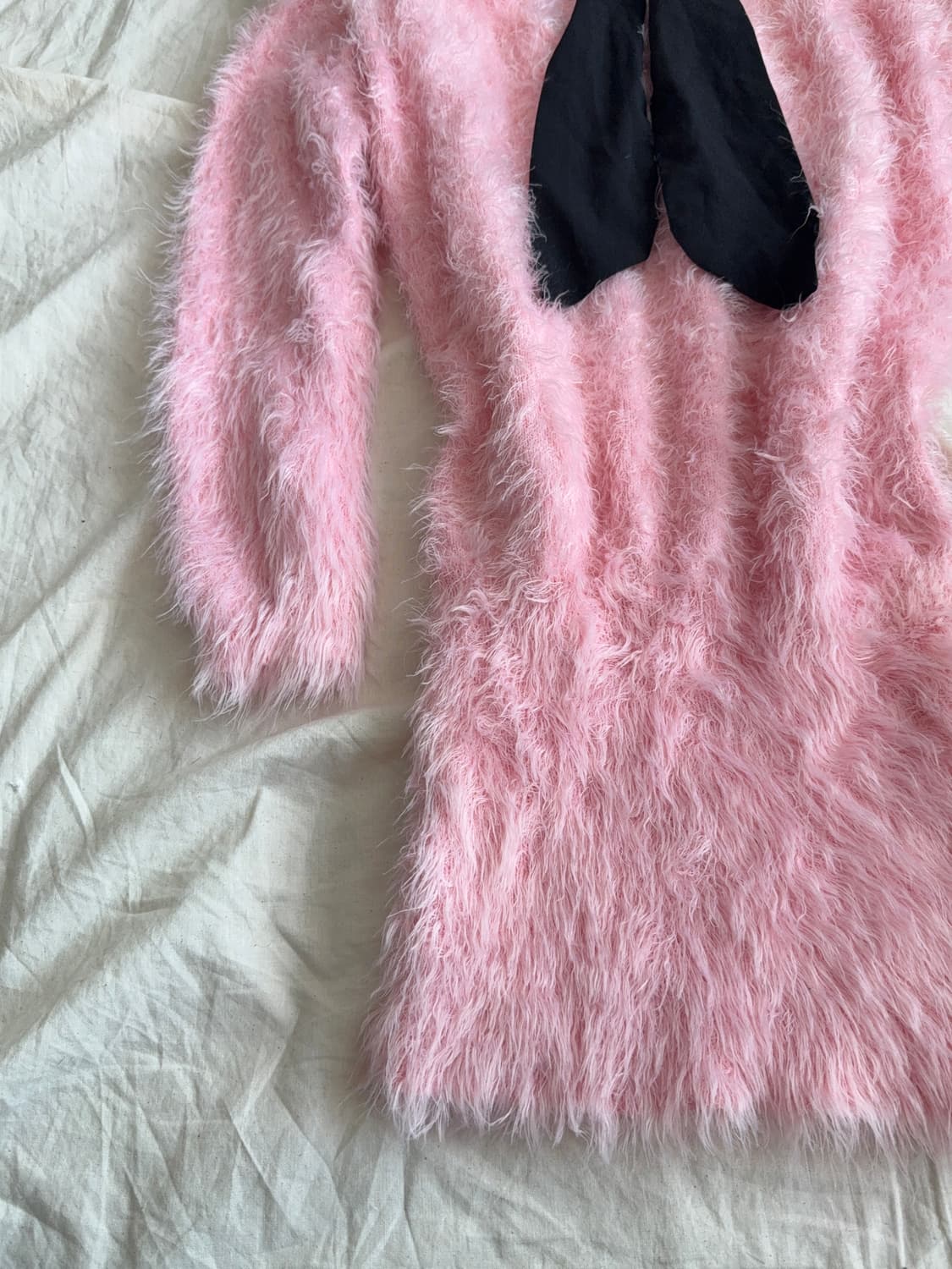 딸기우유 러블리 로걀 오네갸루 폭닥 퍼 원피스 상품이미지5